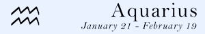 Aquarius zodiac sign symbol and Aquarius dates