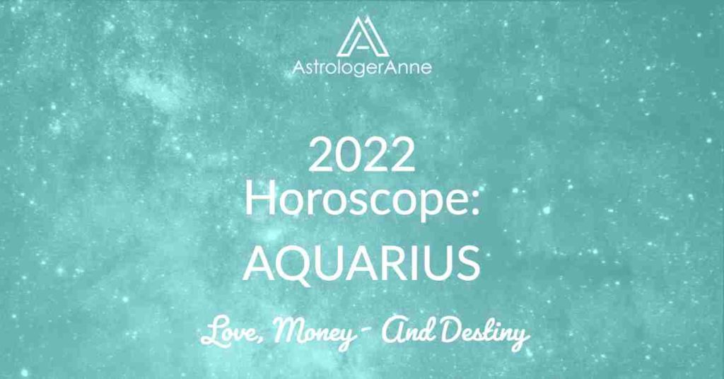Starry aquamarine sky for Aquarius 2022 horoscope - love, money, and destiny
