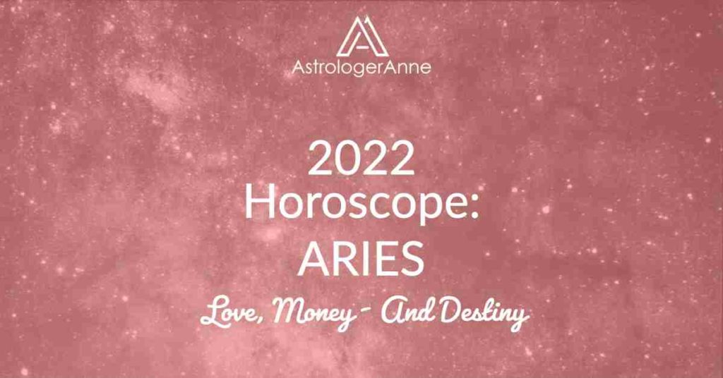 Starry red sky for Aries 2022 horoscope - love, money, and destiny