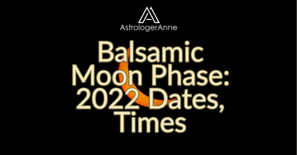 Orange-yellow balsamic Moon crescent for 2022 balsamic dark Moon dates, times
