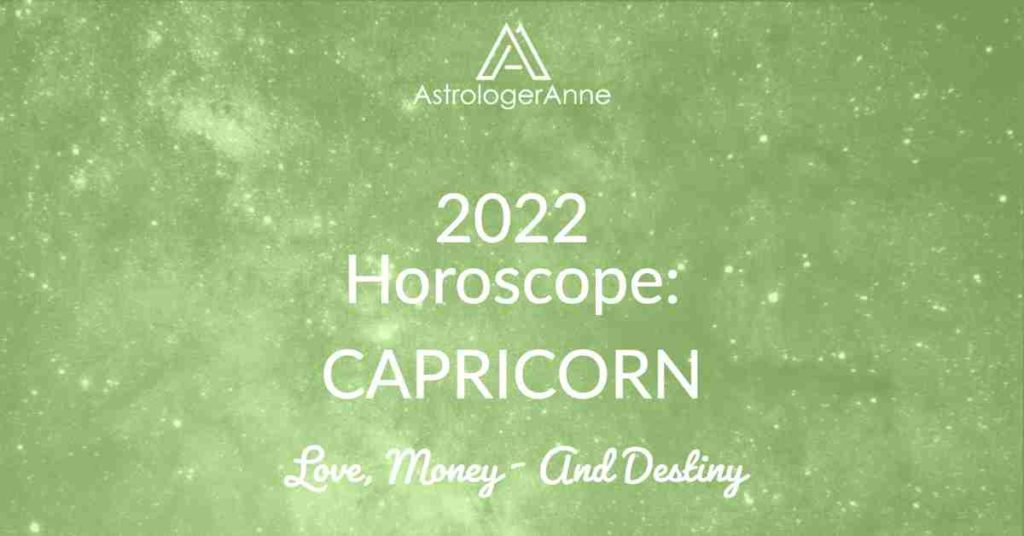 Starry green sky for Capricorn 2022 horoscope - love, money, and destiny