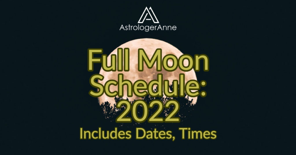 Yellow-orange full Moon in dark night -full Moon schedule for 2022